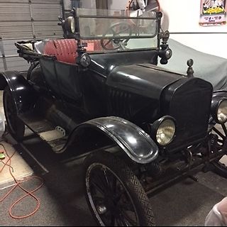 1921 Black Ford Model T Convertible