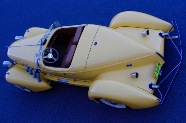1936 Yellow Auburn Speedster Ford Motor G80 Convertible