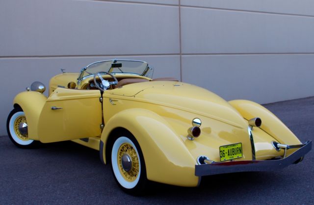 1936 Yellow Auburn Speedster Ford Motor G80 Convertible