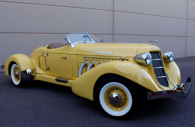 1936 Yellow Auburn Speedster Ford Motor G80 Convertible