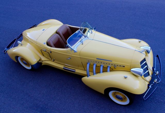 1936 Yellow Auburn Speedster Ford Motor G80 Convertible
