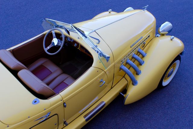 1936 Yellow Auburn Speedster Ford Motor G80 Convertible