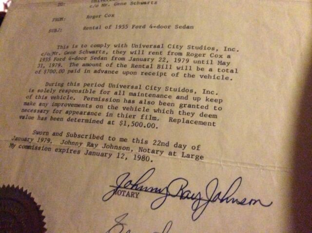 1955 Blue white Ford Mainline 4 dr