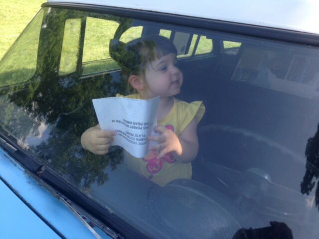 1955 Blue white Ford Mainline 4 dr