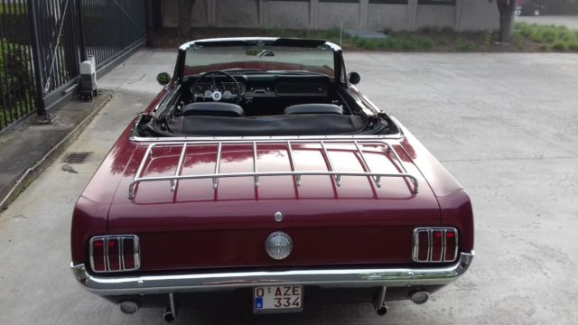 1966 Burgundy Ford Mustang Convertible