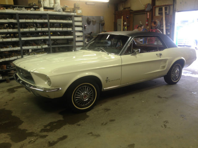 1967 White Ford Mustang Coupe