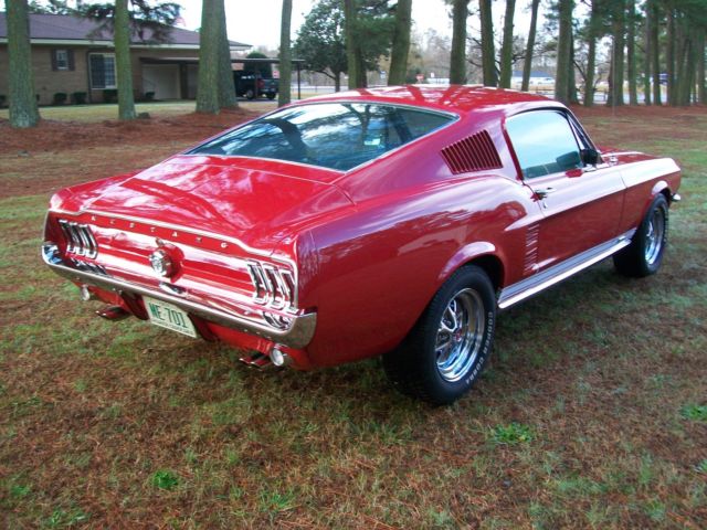 1967 Red Ford Mustang fastback