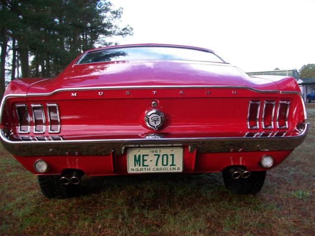 1967 Red Ford Mustang fastback