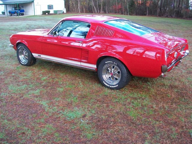 1967 Red Ford Mustang fastback