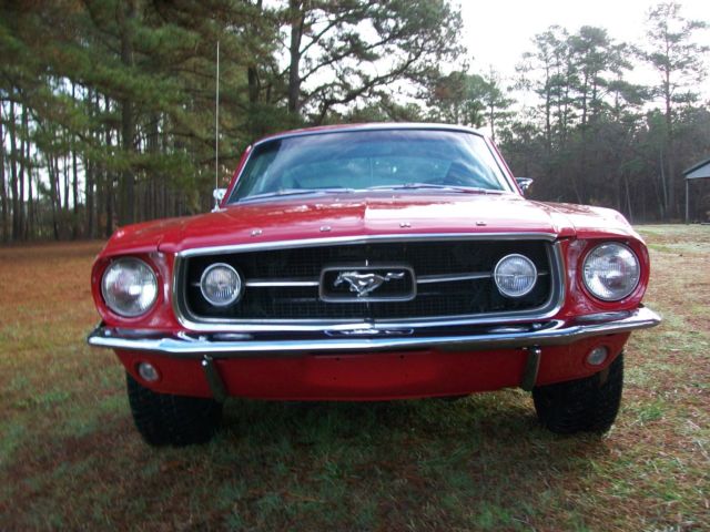 1967 Red Ford Mustang fastback