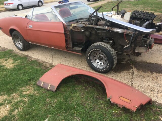 1971 Red Ford Mustang Convertible