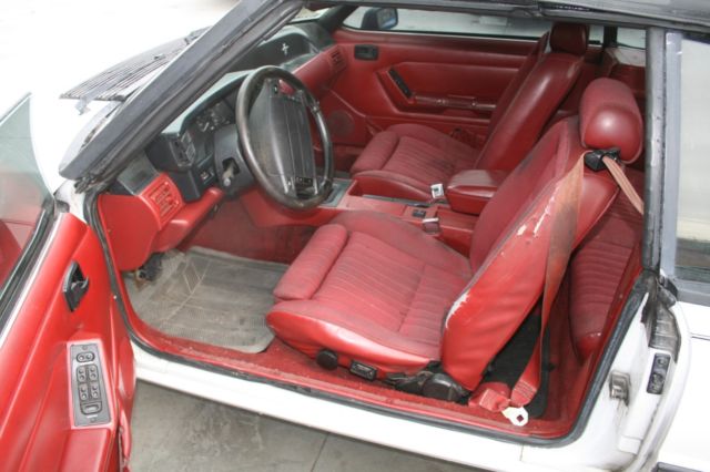 1991 White Ford Mustang Convertible