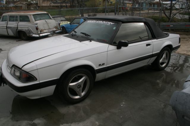 1991 White Ford Mustang Convertible