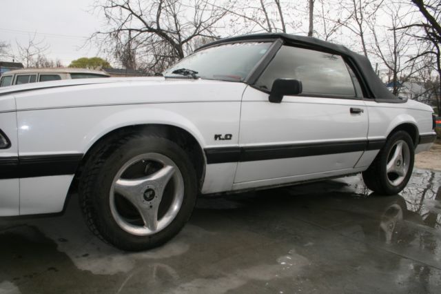 1991 White Ford Mustang Convertible
