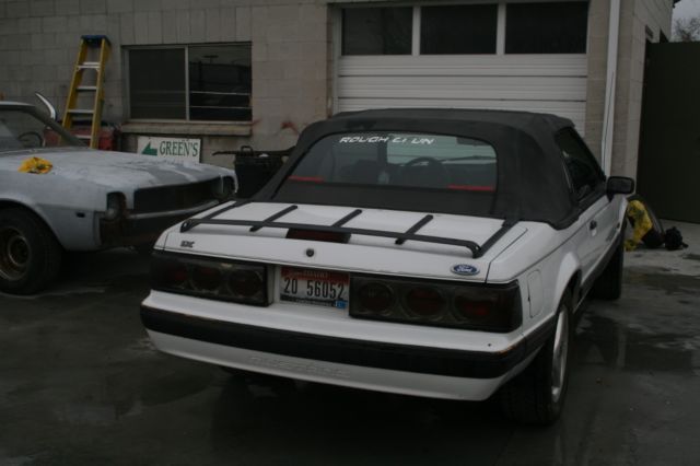 1991 White Ford Mustang Convertible