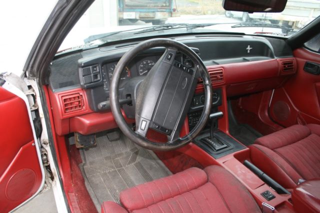1991 White Ford Mustang Convertible