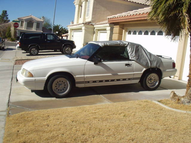 1993 White Ford Mustang Convertible