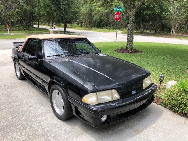 1991 White Ford Mustang Convertible