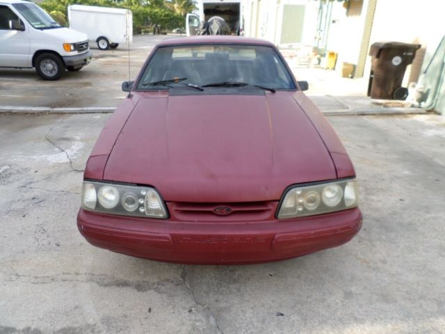 1991 Red Ford Mustang Hatchback