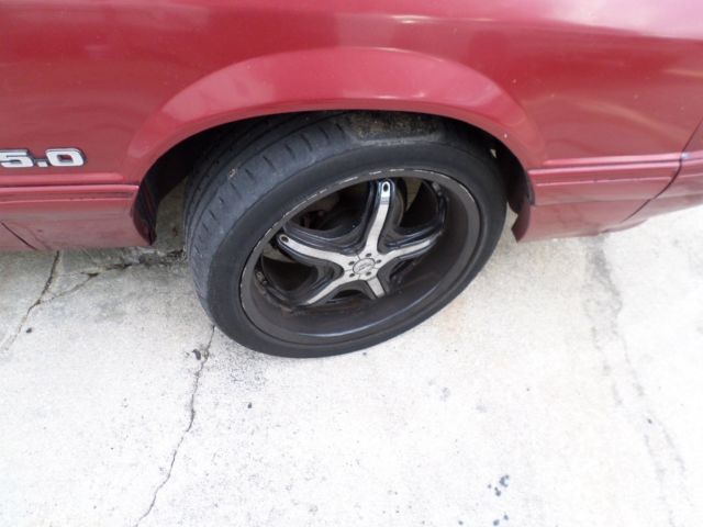 1991 Red Ford Mustang Hatchback