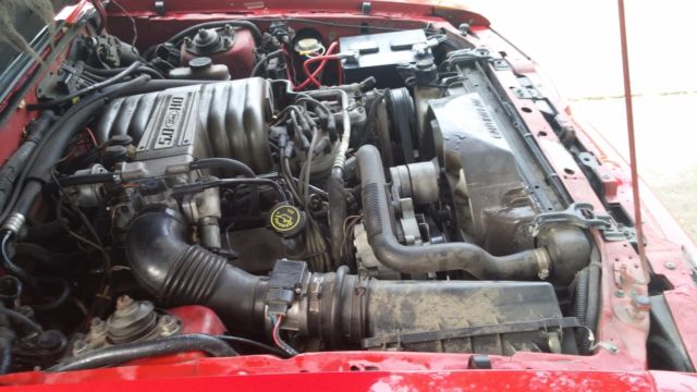 1992 Red Ford Mustang Convertible