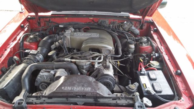 1992 Red Ford Mustang Convertible
