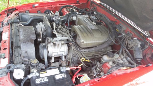 1992 Red Ford Mustang Convertible
