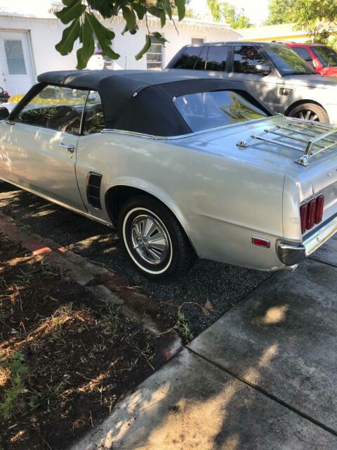 1969 grey metallic Ford Mustang Convertible