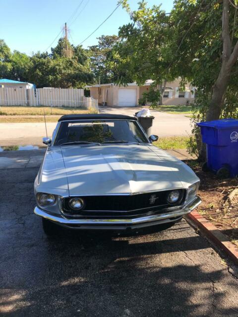 1969 grey metallic Ford Mustang Convertible