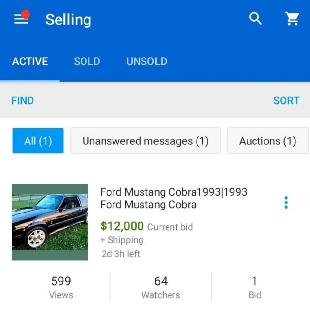 1993 Black Ford Mustang Hatchback