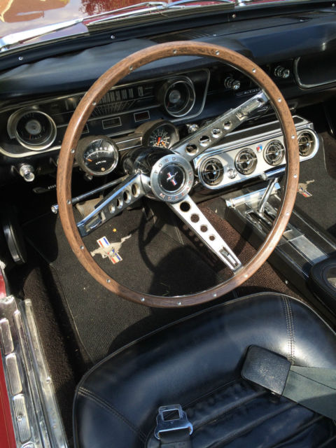 1965 Burgundy Ford Mustang Convertible