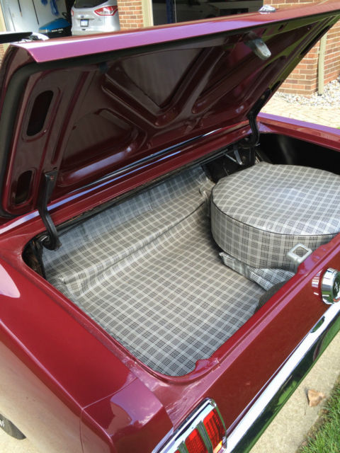1965 Burgundy Ford Mustang Convertible