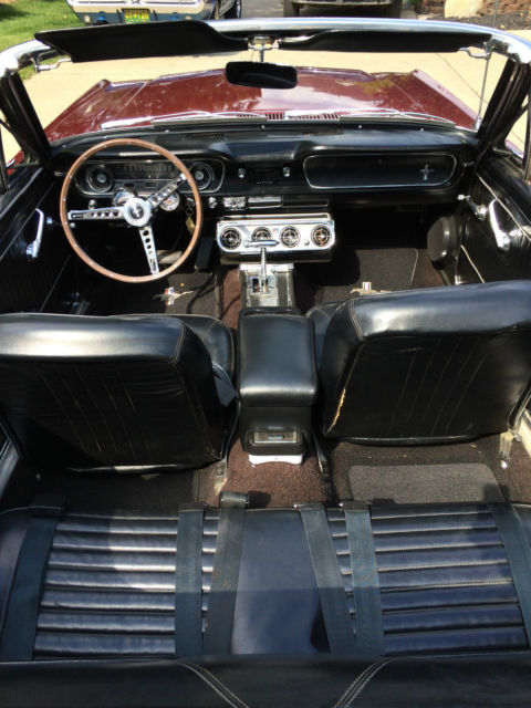1965 Burgundy Ford Mustang Convertible
