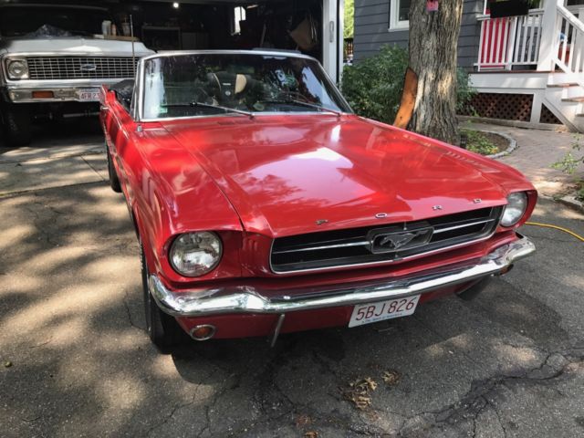 1965 Red Ford Mustang Convertible