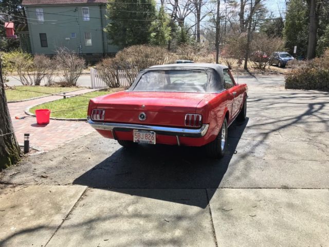 1965 Red Ford Mustang Convertible