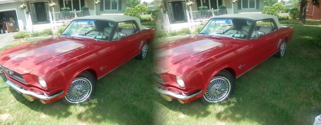 1966 Yellow Ford Mustang Convertible