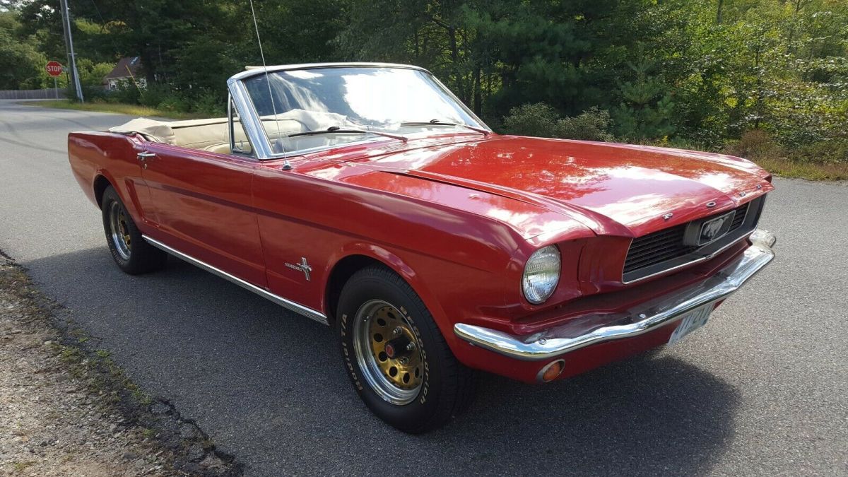 1966 Red Ford Mustang Convertible