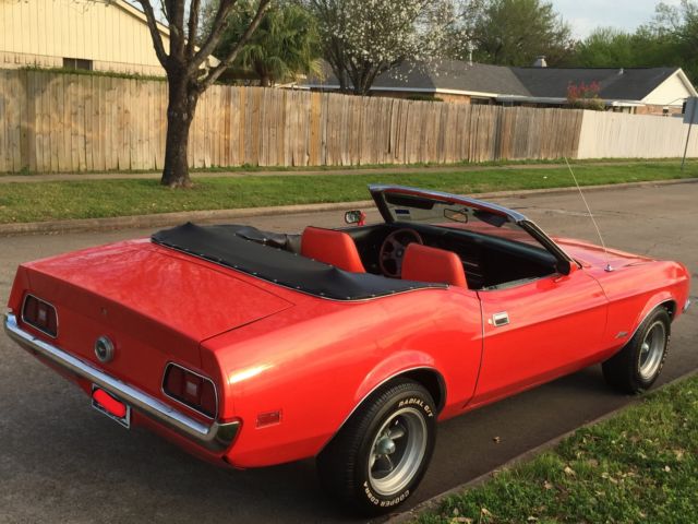 1971 Red Ford Mustang Convertible