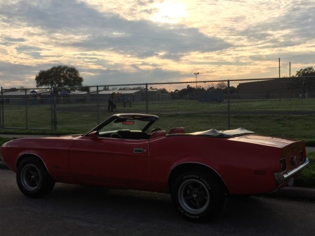 1971 Red Ford Mustang Convertible