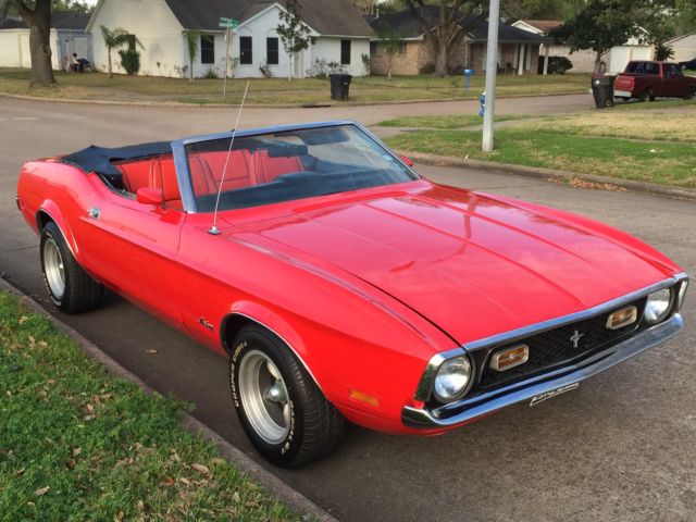 1971 Red Ford Mustang Convertible
