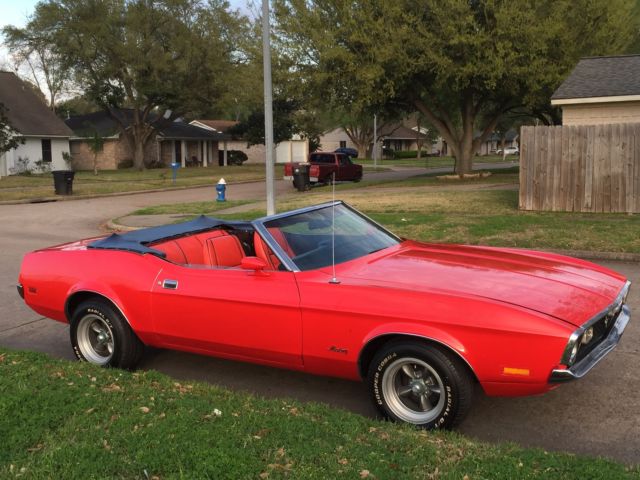 1971 Red Ford Mustang Convertible