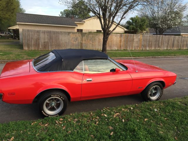 1971 Red Ford Mustang Convertible