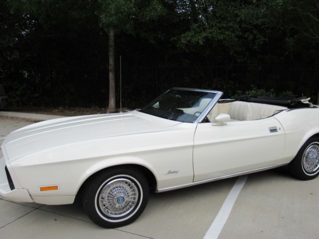 1973 White Ford Mustang Convertible