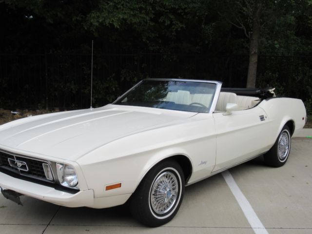1973 White Ford Mustang Convertible