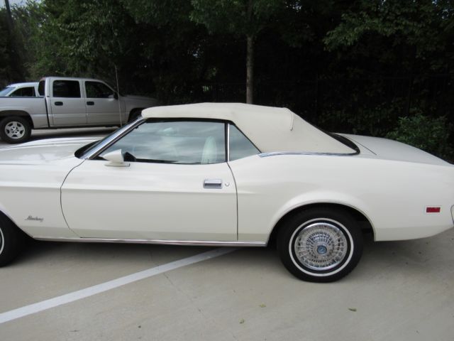 1973 White Ford Mustang Convertible