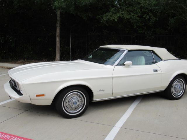 1973 White Ford Mustang Convertible