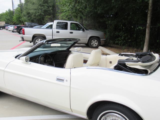 1973 White Ford Mustang Convertible