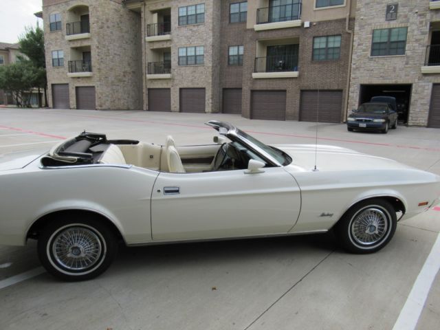 1973 White Ford Mustang Convertible