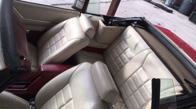 1983 Red Ford Mustang Convertible