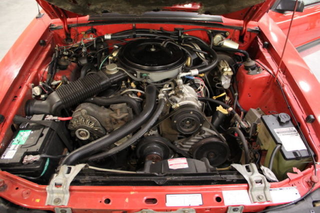 1983 Red Ford Mustang Convertible